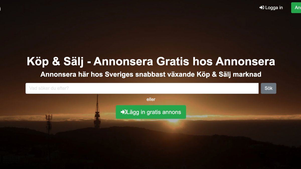 Annonsera gratis hos Annonsera.se